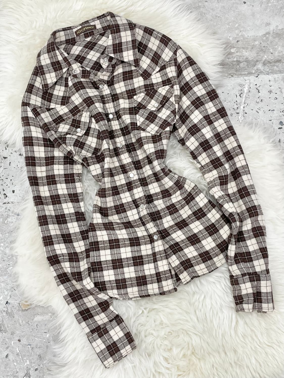 라떼 모리 체크 셔츠 상품이미지7