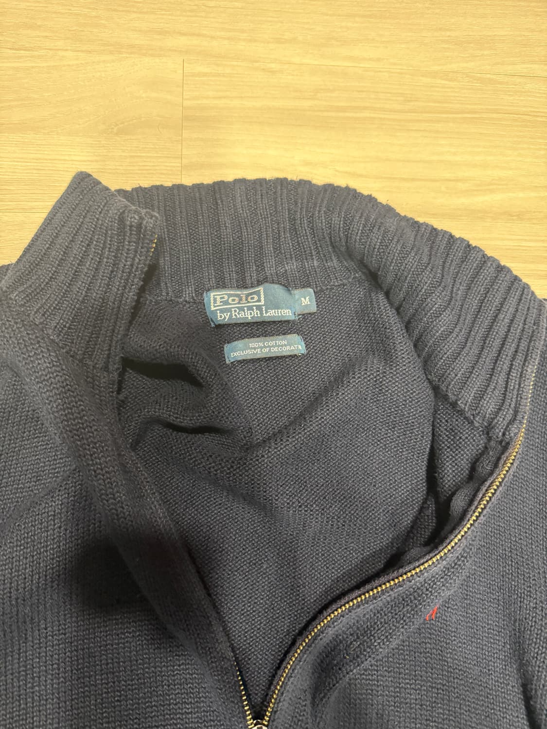 정품 폴로 랄프로렌 네이비 니트 집업 상품이미지5