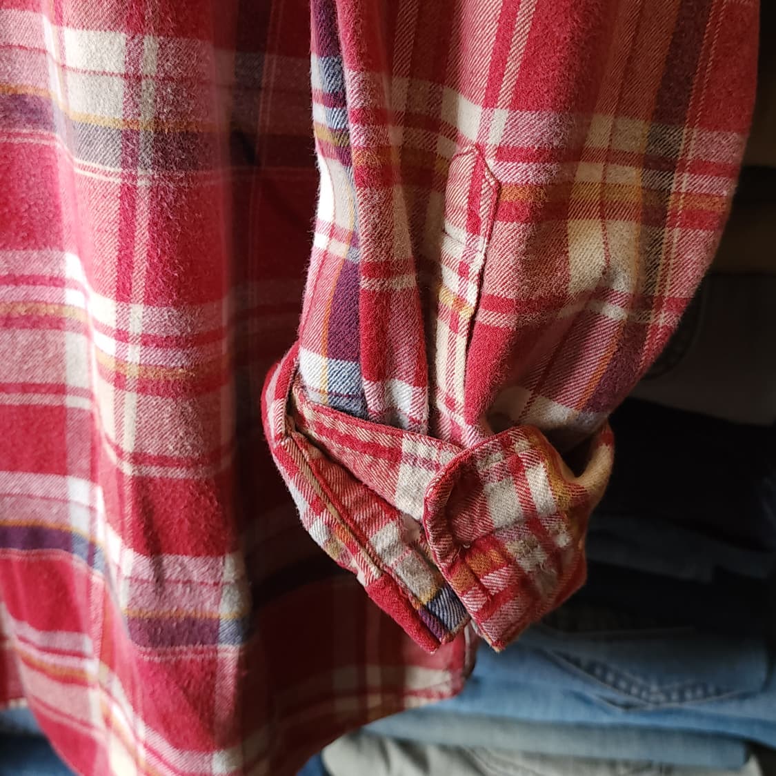 00s 에디바우어 아메리칸 빈티지 체크셔츠 플란넬 워크셔츠 썬페이딩 xl 상품이미지8