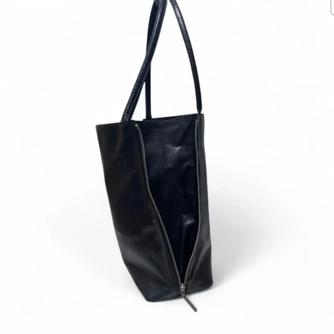 요지 야마모토 느와르 zip 가죽 토트백 상품이미지3