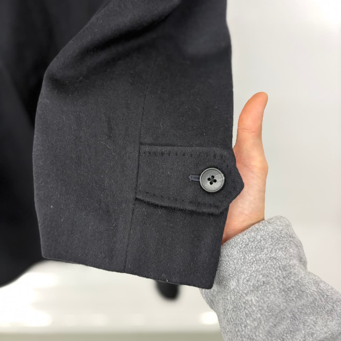 빈티지 캐시미어 100% 블랙 롱 코트 남/M 상품이미지2