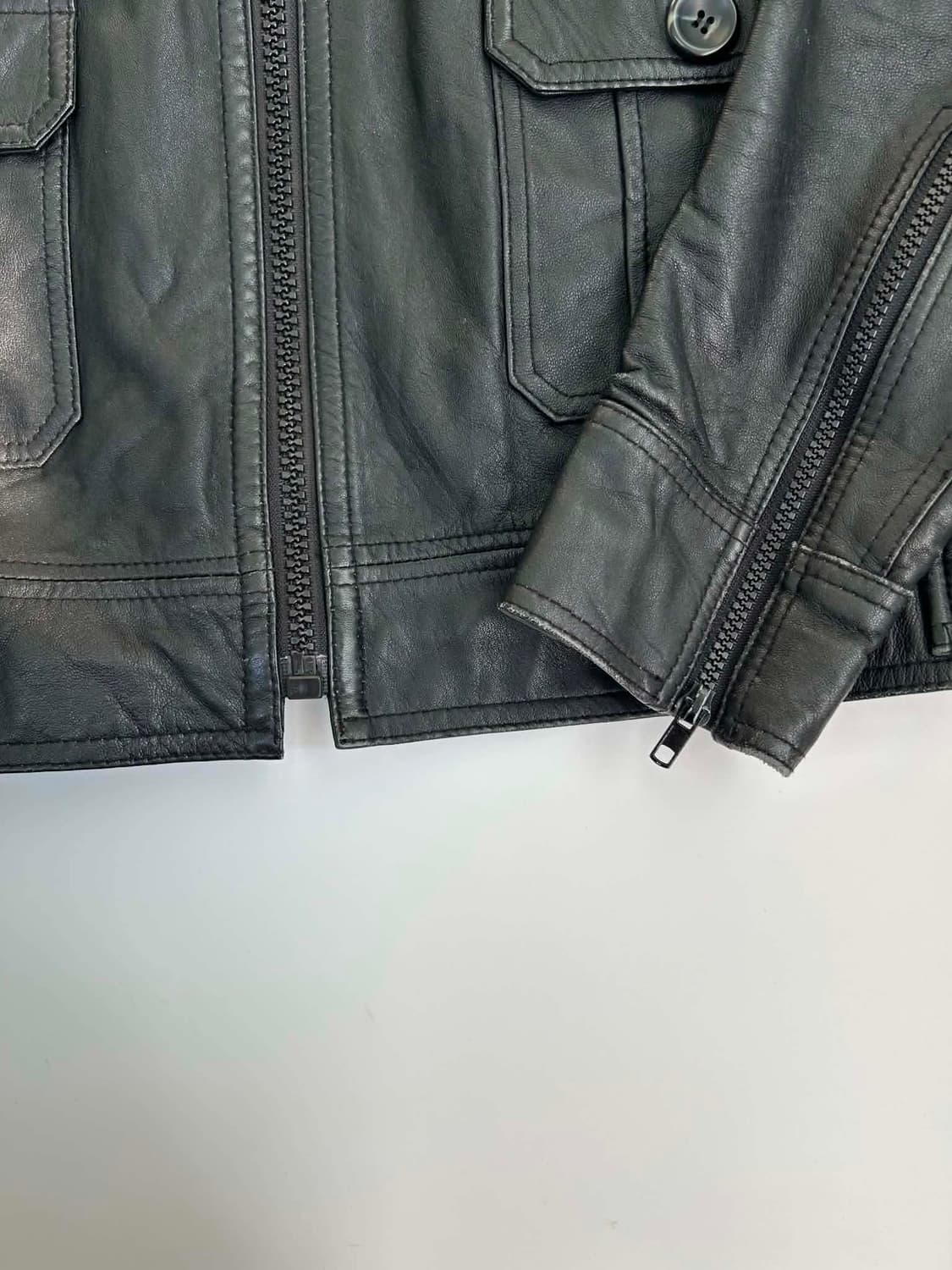 [XL] 이탈리안 가죽 빈티지 멀티포켓 자켓 상품이미지4