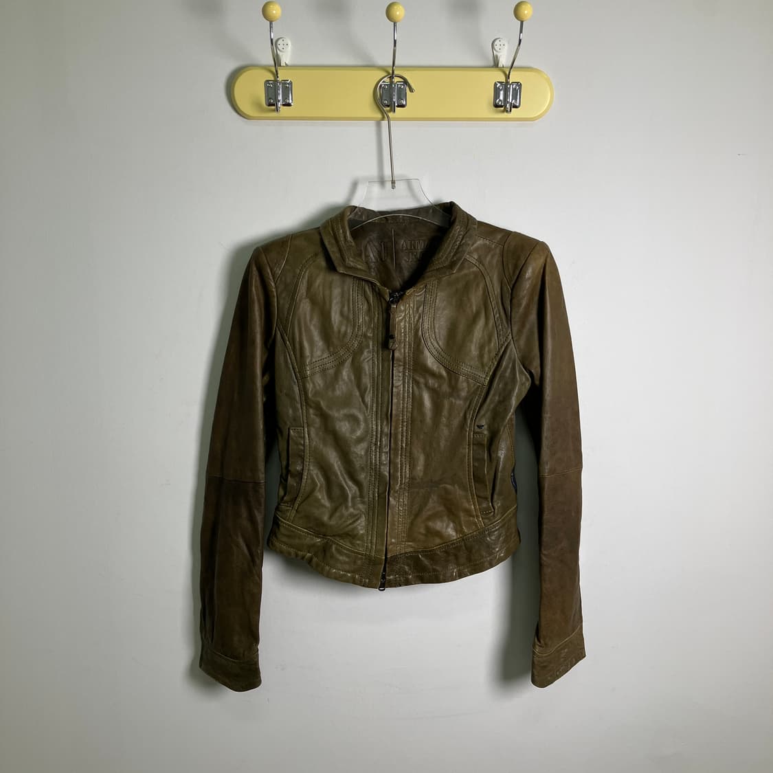 Armani 아르마니 진스 램스킨 투웨이 레더 자켓 36 상품이미지1