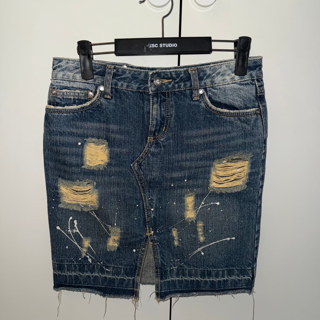 일본 빈티지 JOUER AUX ECHECS데님 스커트 갸루 Y2k 상품이미지1