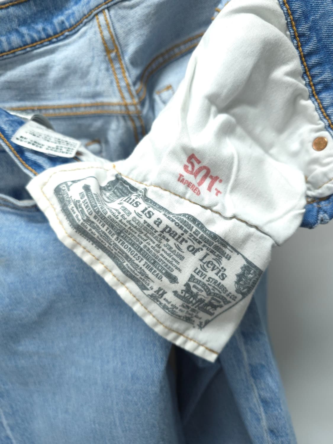 리바이스 501 테이퍼드 연청 ( 여성26~27 ) 상품이미지10