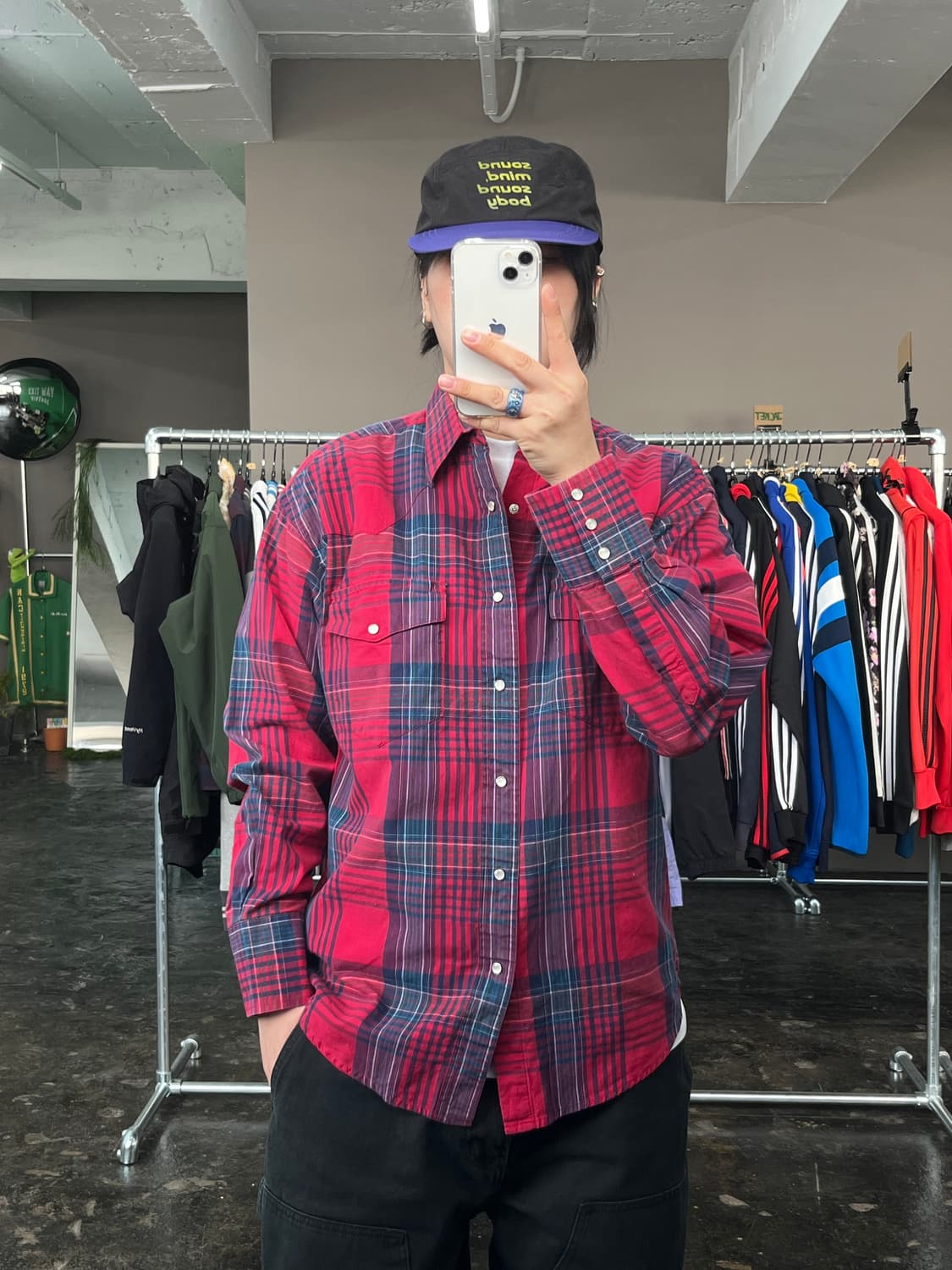 랭글러 웨스턴 체크 셔츠 상품이미지1