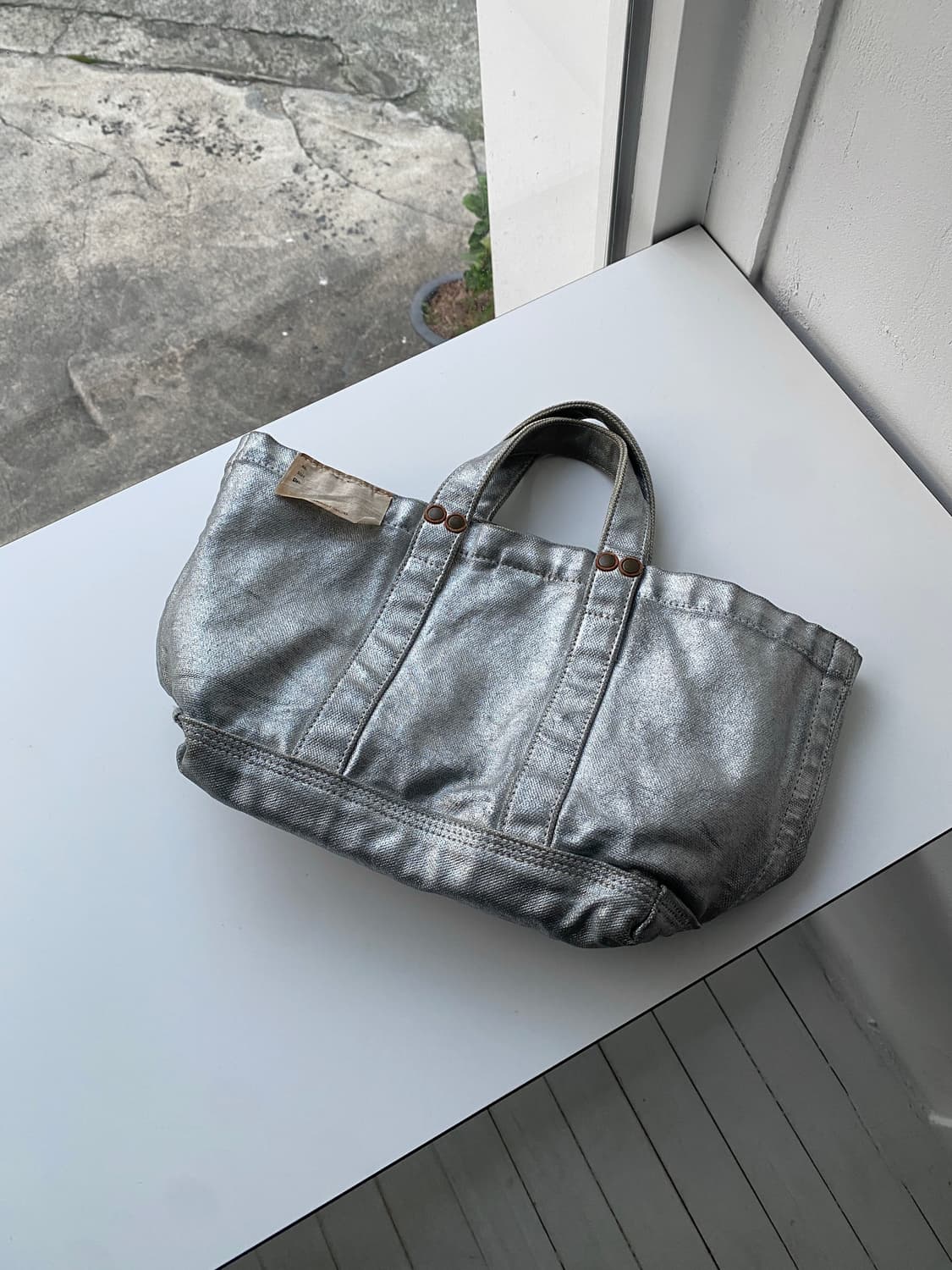 [Kapital] 실버 캔버스 토트백 상품이미지1