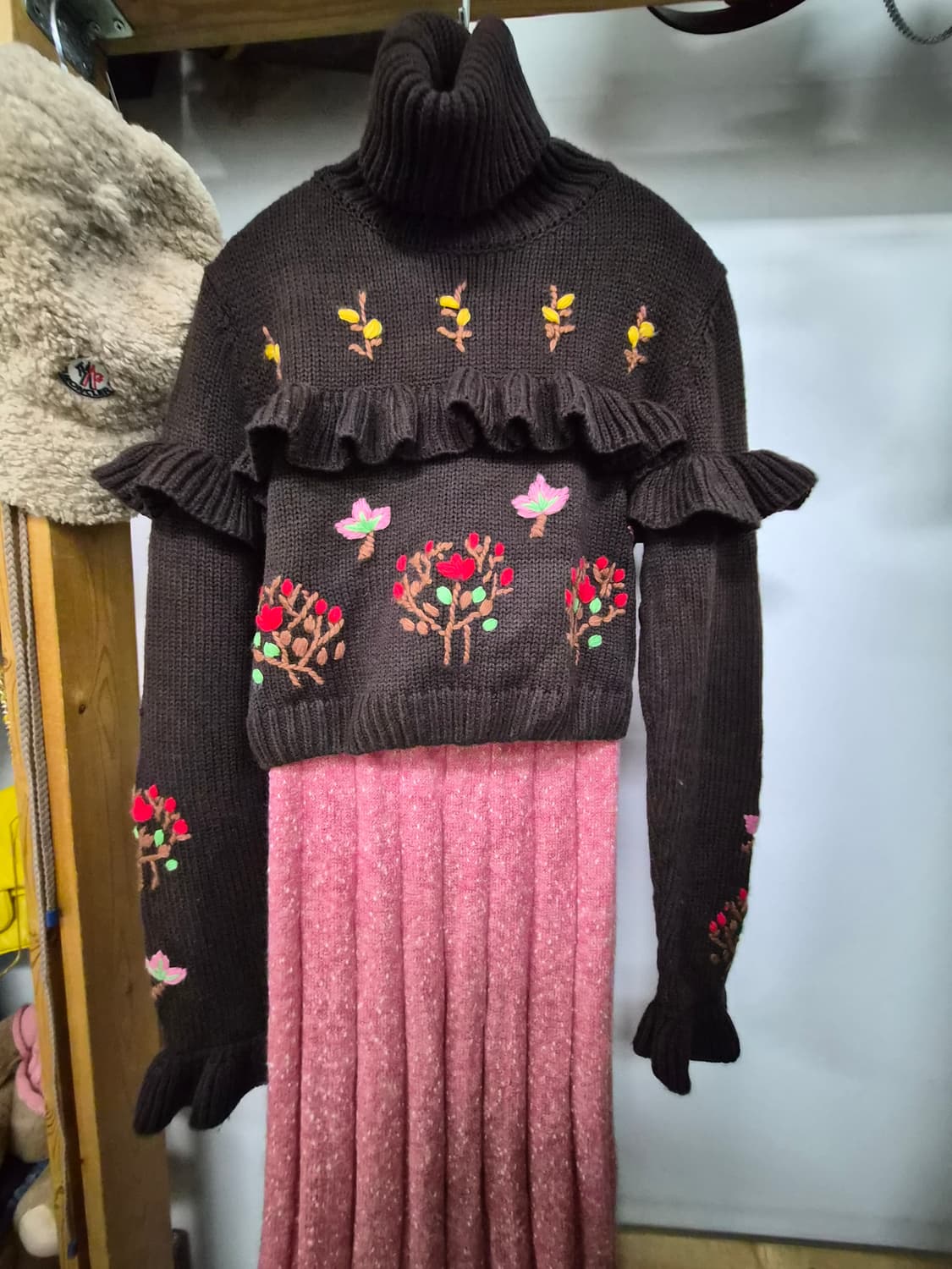 자라 자수프릴니트. mcsister 니트스커트 상품이미지3