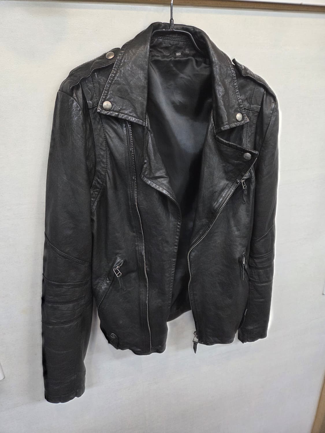 빈티지 여성 이태리 양가죽 라이더 자켓 100 상품이미지7