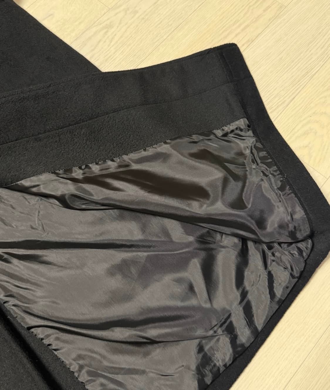 [UNISEX] 울 후드 더플 코트 (블랙) 상품이미지7