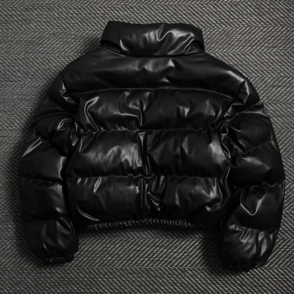 FANDY LOKAR 블랙 레더 크롭 숏패딩o 4980 상품이미지6