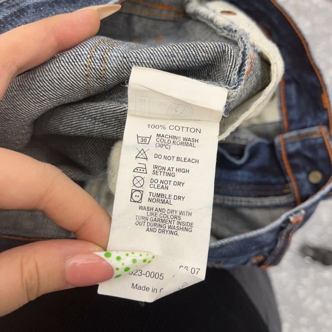 리바이스 523 빈티지 레트로 오렌지패치 데님팬츠 30인치 C09284 상품이미지6