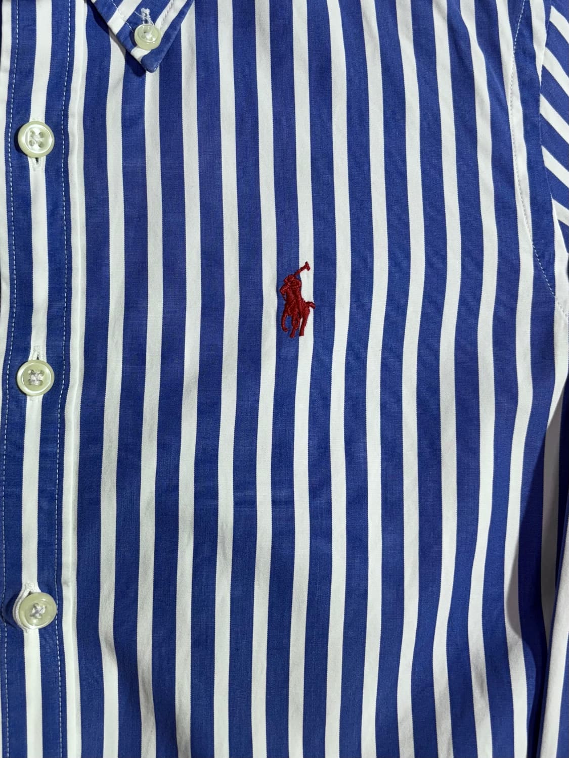폴로 랄프로렌 딱붙핏 포니 스트라이프 셔츠  상품이미지5