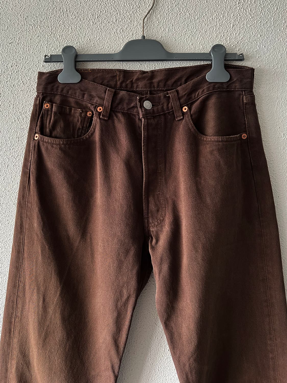 리바이스 90년대 MADE IN USA 빈티지 브라운 501 데님 상품이미지3