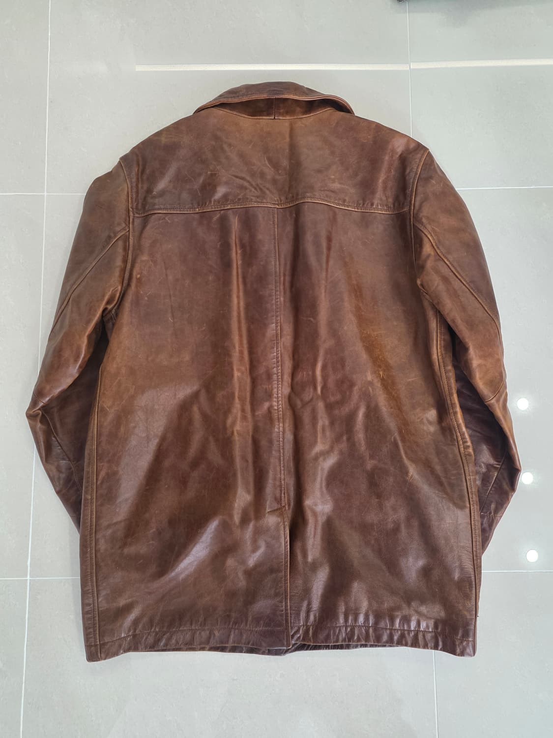 올드 갭 레더 카코트 브라운 상품이미지2