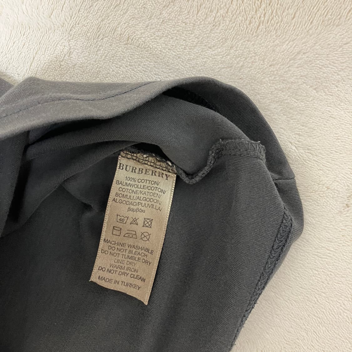 버버리 브릿 PK 반팔 카라티 (그레이/L) 상품이미지3