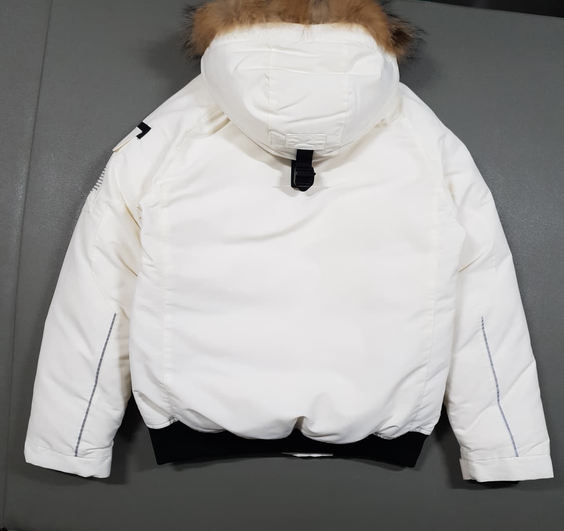 L (100) 다이나핏 샤론 헤비 퍼 후드 덕다운 패딩 점퍼 자켓 화이트 상품이미지9