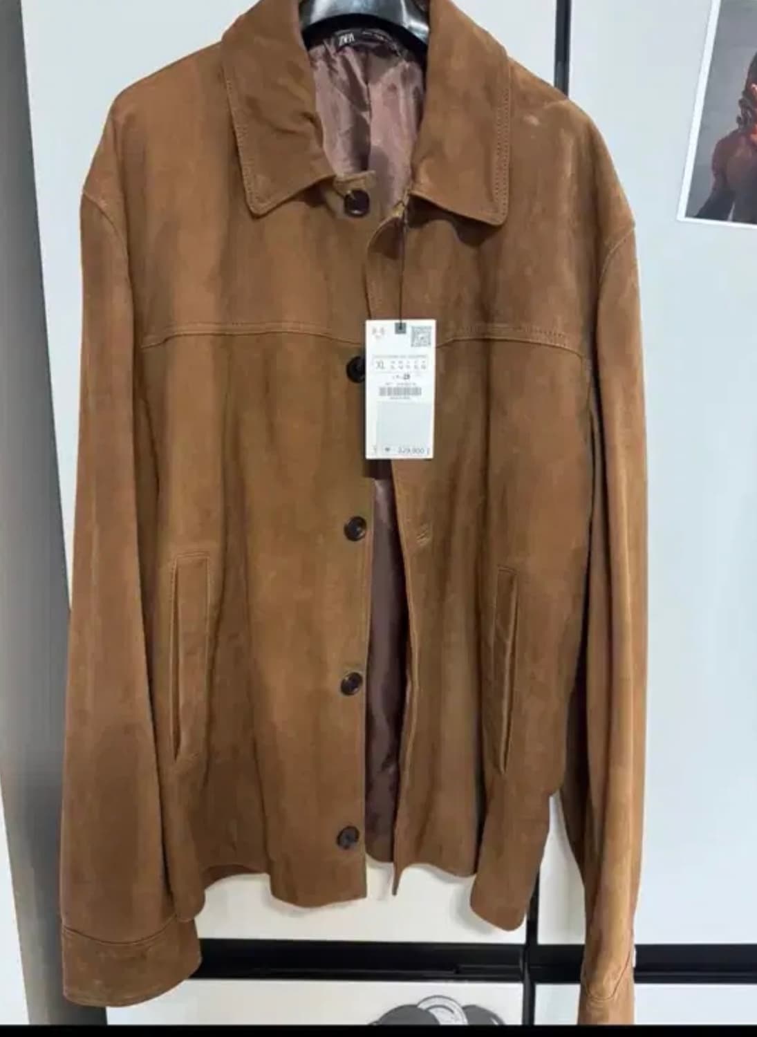 자라 Zara 염소가죽 스웨이드 자켓 XL 상품이미지4