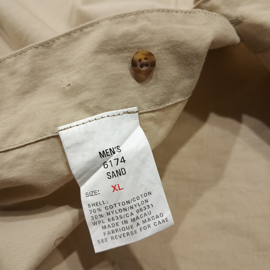 CL640 XL 울리치 90s 사파리 헌팅 유틸리티 샌드베이지 셔츠 남 상품이미지7