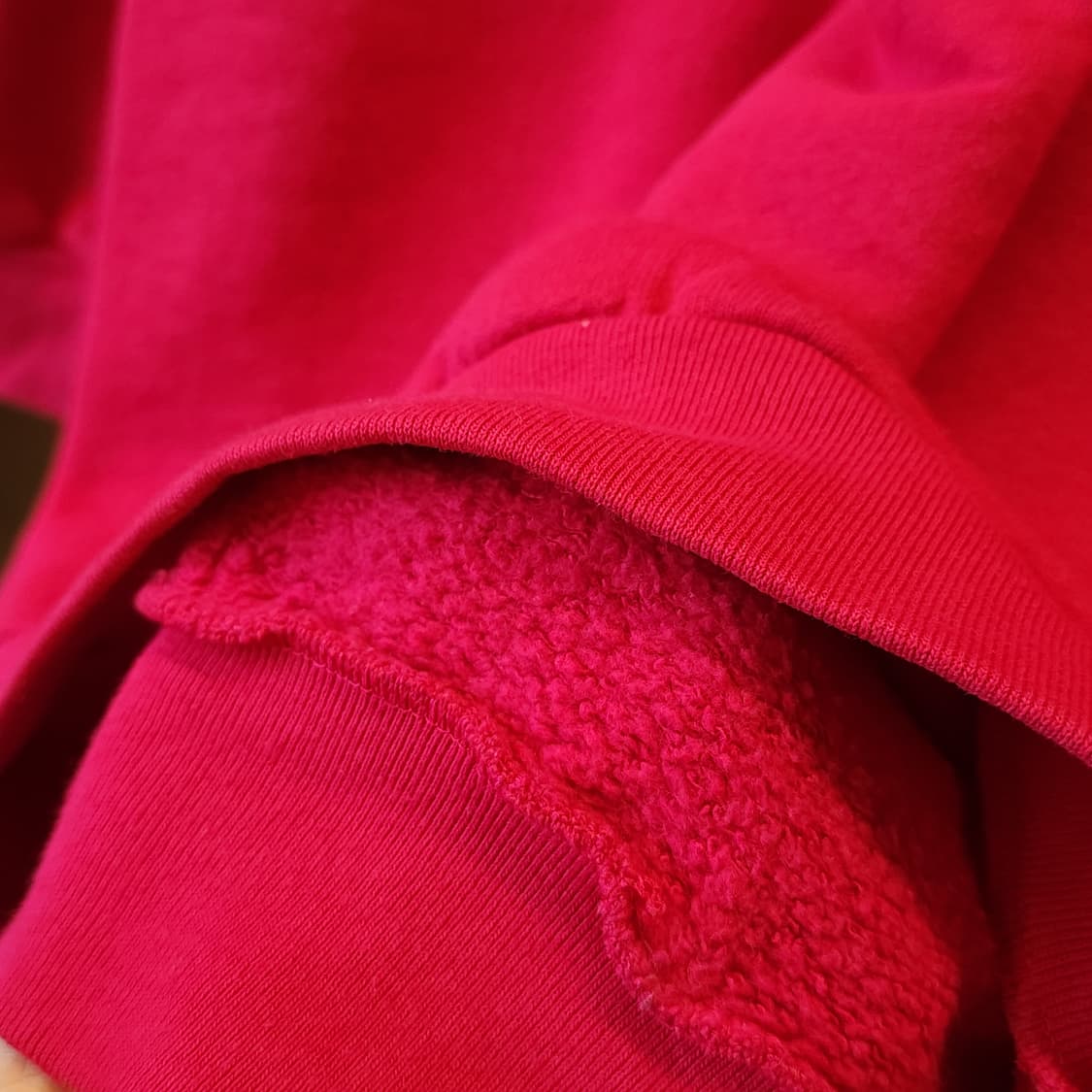 90s 프룻오브더룸 빈티지 스웻셔츠 플레인 스웻셔츠 비비드 레드 M 상품이미지7
