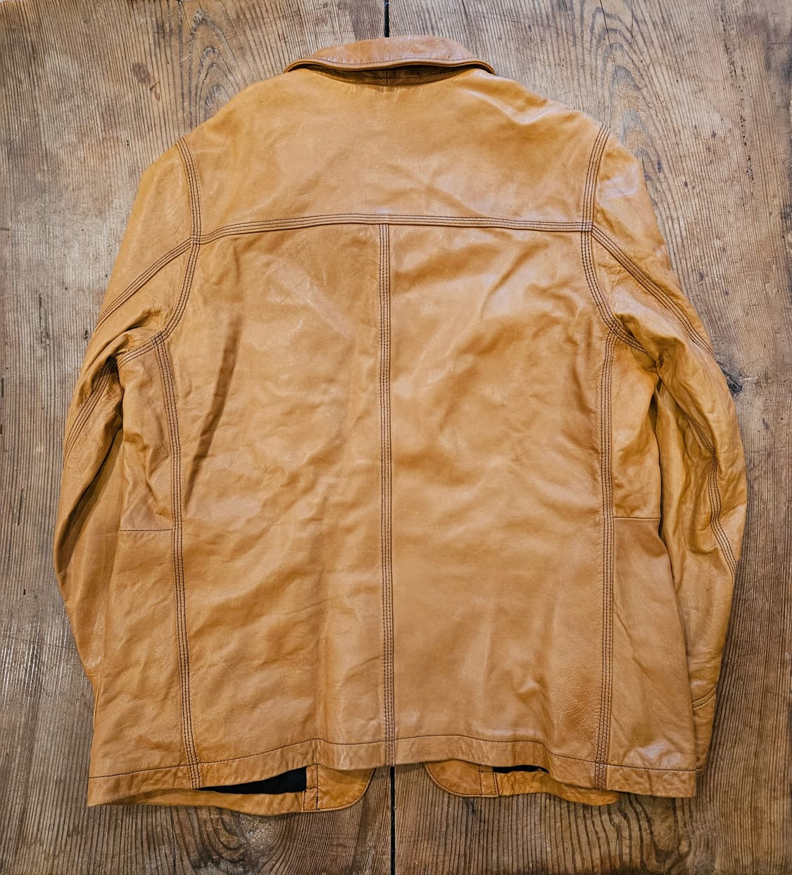 Y2k 빈티지 폴로진스 레더 워크 자켓  상품이미지2