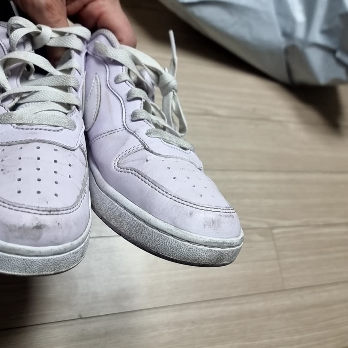 나이키 코트 로우 흰보라 스니커즈(245) 상품이미지5