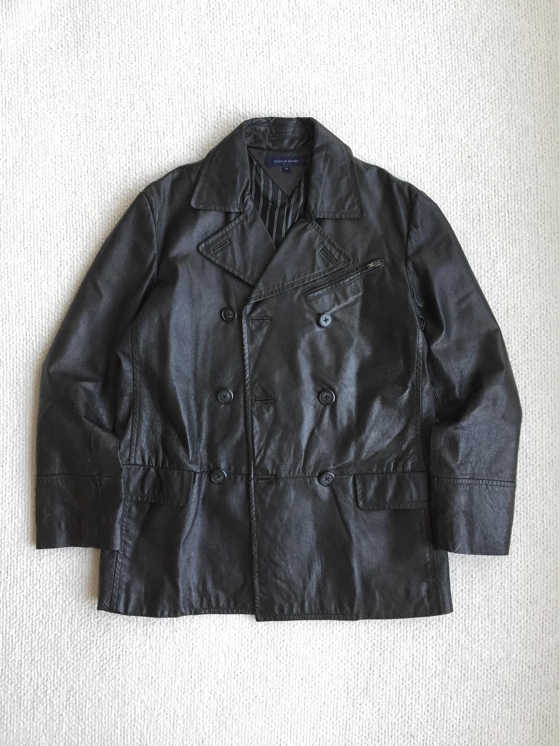 00’s tommy hilfiger 레더 피코트 usn 상품이미지1