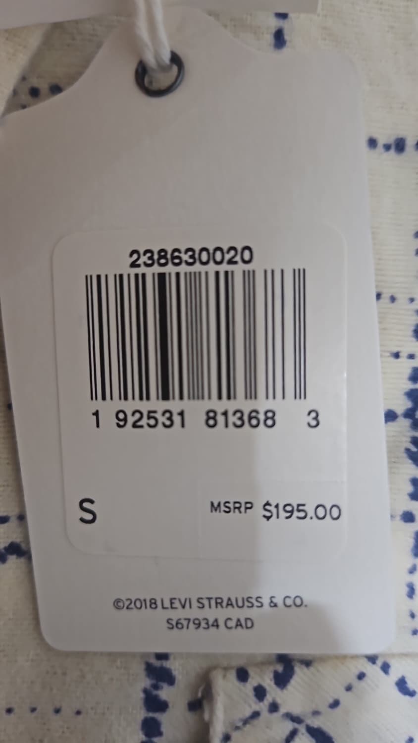 리바이스 LVC 1950'S 숏혼 셔츠 코발트 블루 S 상품이미지5