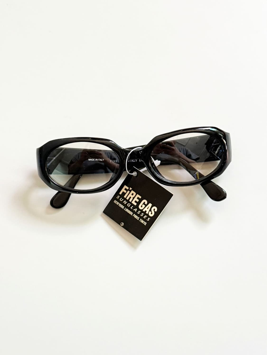 90s FIRE GAS 볼드 오벌 투명틴트 빈티지 선글라스 상품이미지1