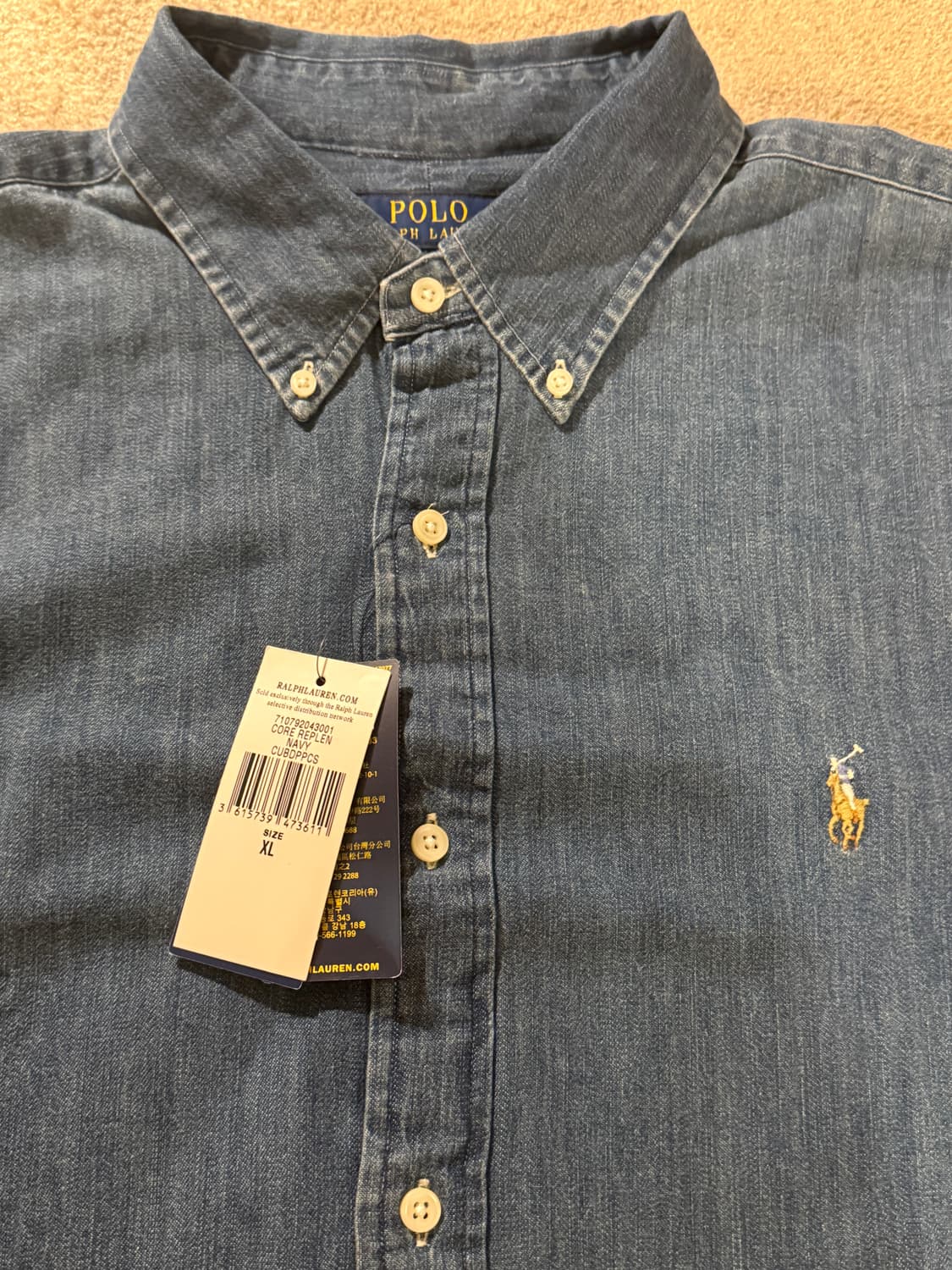 폴로 청셔츠 XL 상품이미지3