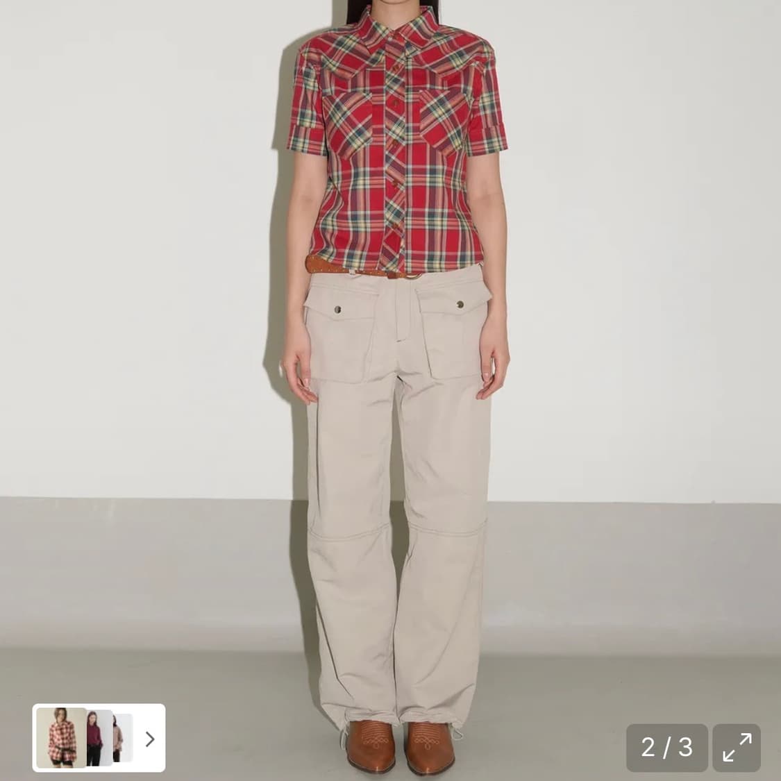 헤레틱 웨스턴 체크 셔츠 상품이미지2