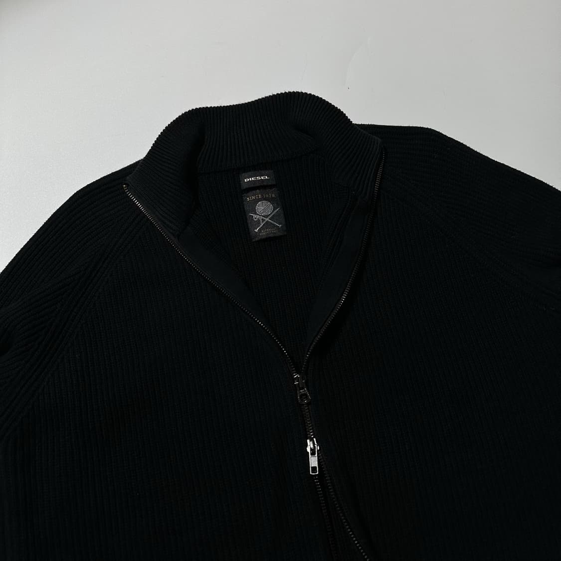 디젤 투웨이 니트 집업 가디건 블랙 상품이미지4