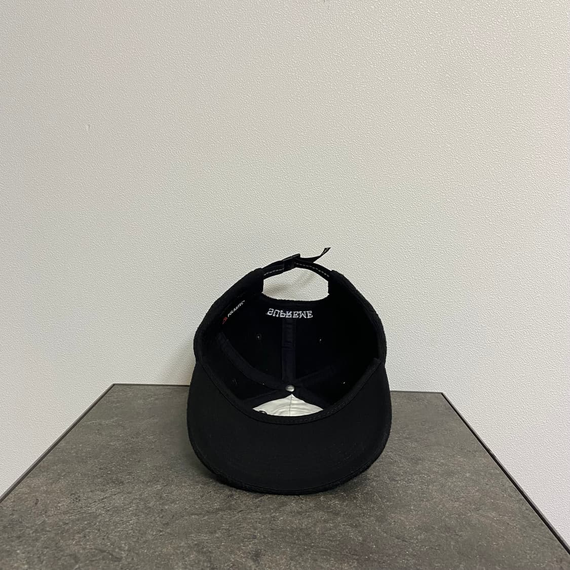 슈프림 S로고 볼캡 모자 에스로고 플리스 블랙 6패널 캡 상품이미지5