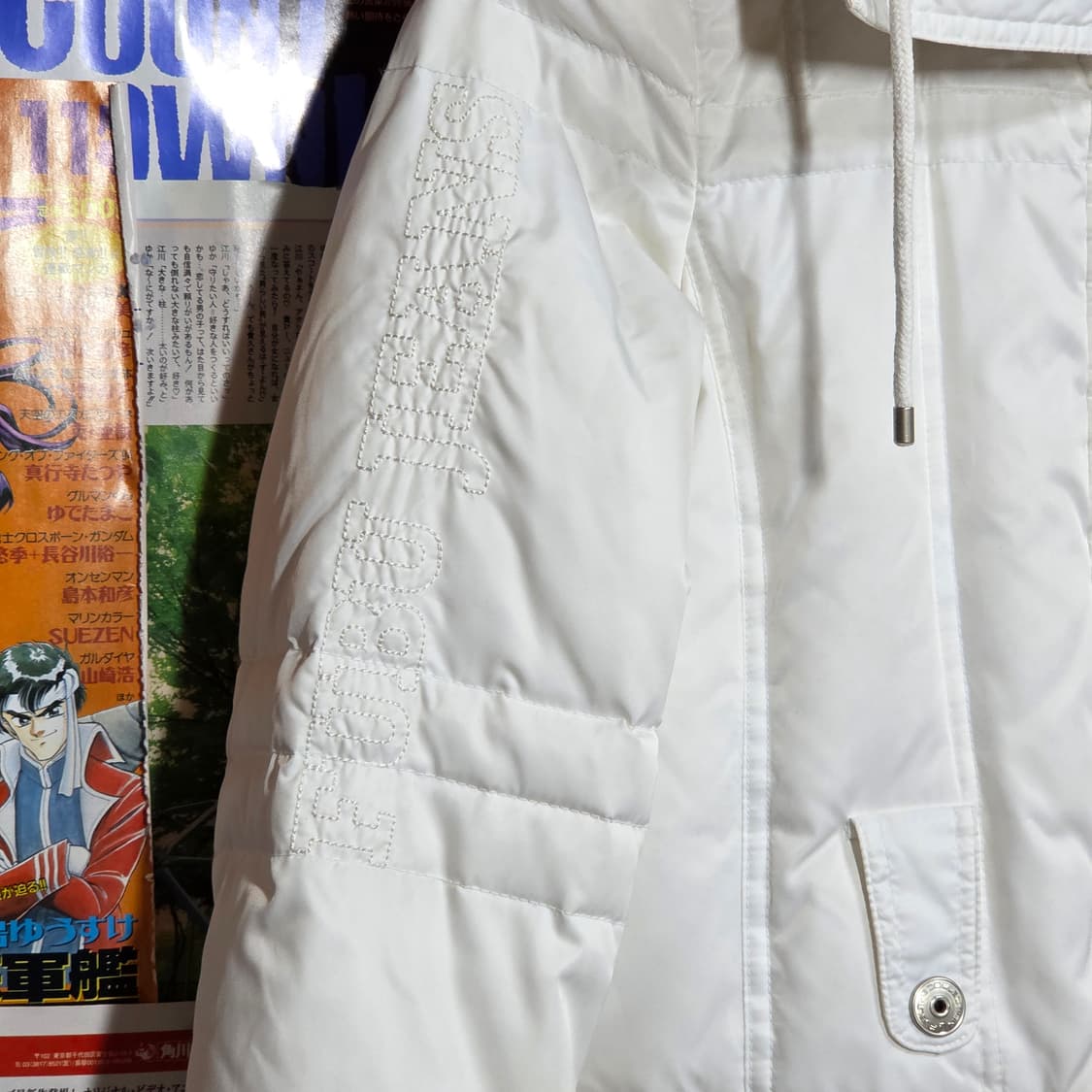 후부 덕다운 라쿤 퍼 화이트 퍼패딩 상품이미지4