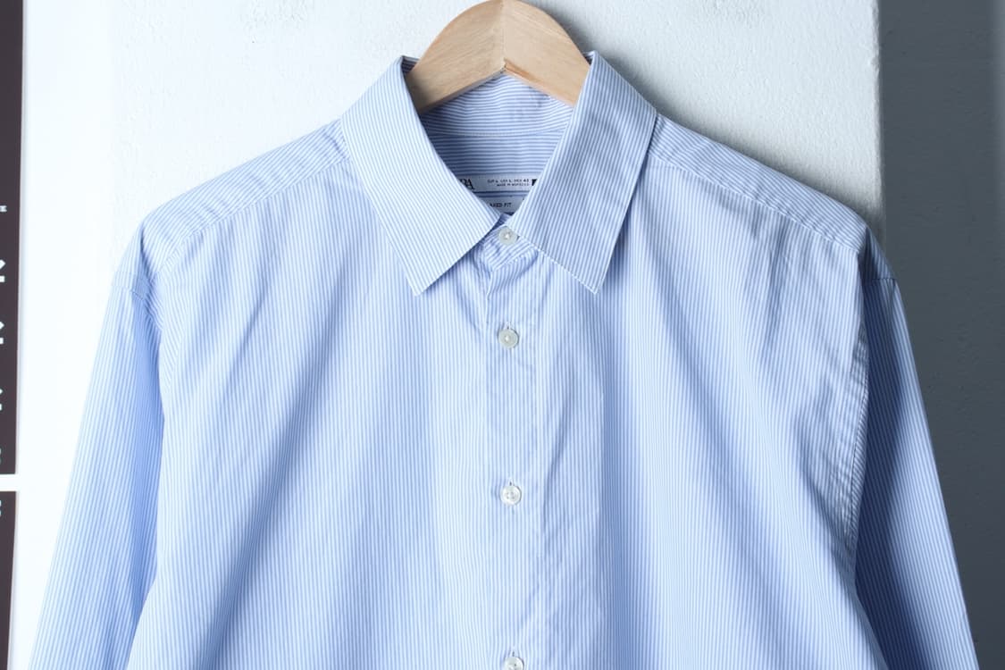 (L-2XL) 자라 셔츠 남방 스트라이프 연블루 놈코어-H32351 상품이미지3