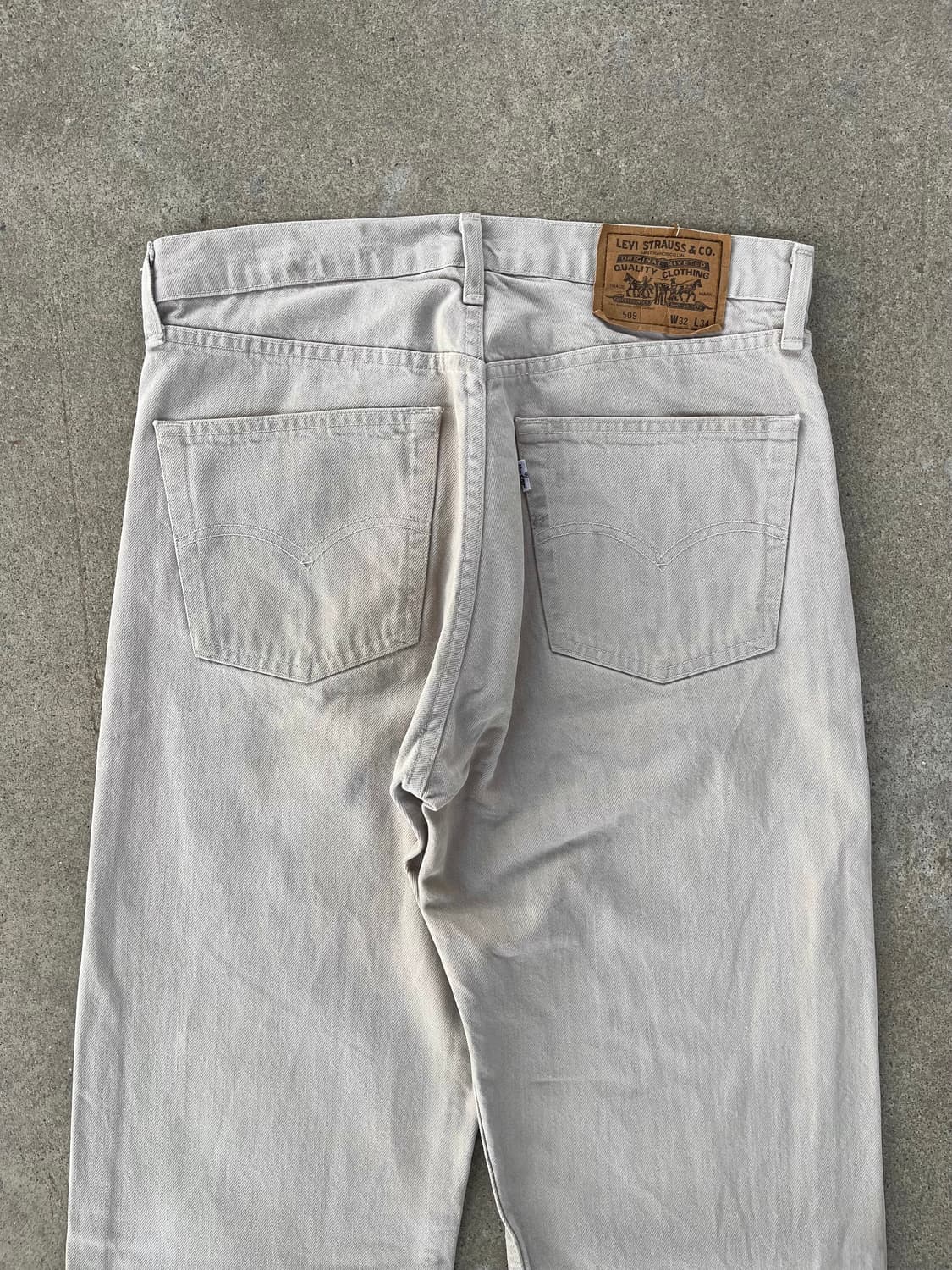 90s 빈티지 리바이스 509 데님 팬츠 베이지 상품이미지7