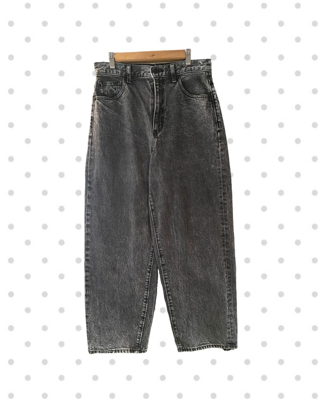 vintage urban street wide denim charcoal 상품이미지5