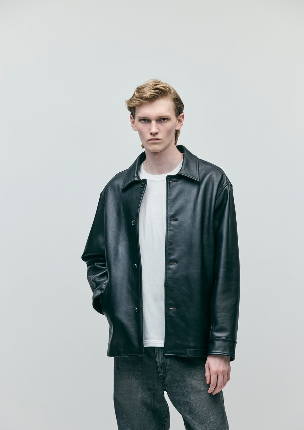 [네이버후드/새상품] 레더 카코트 S(95~100) 상품이미지6