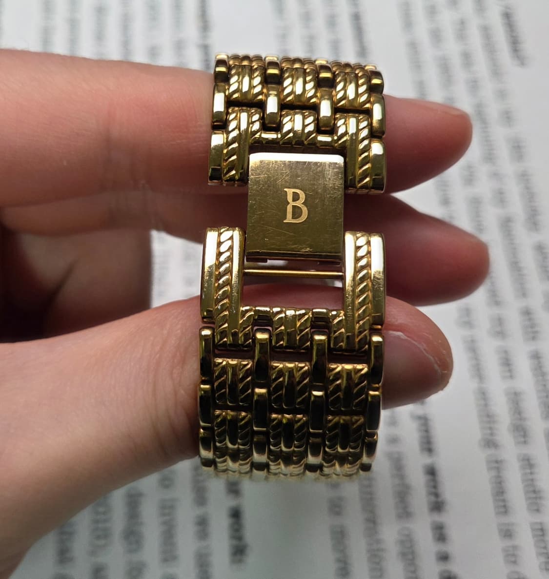 빈티지 부로바 사각탱크형 4P 린넨다이얼 올금장 쿼츠 브레이슬릿 ver. 상품이미지5