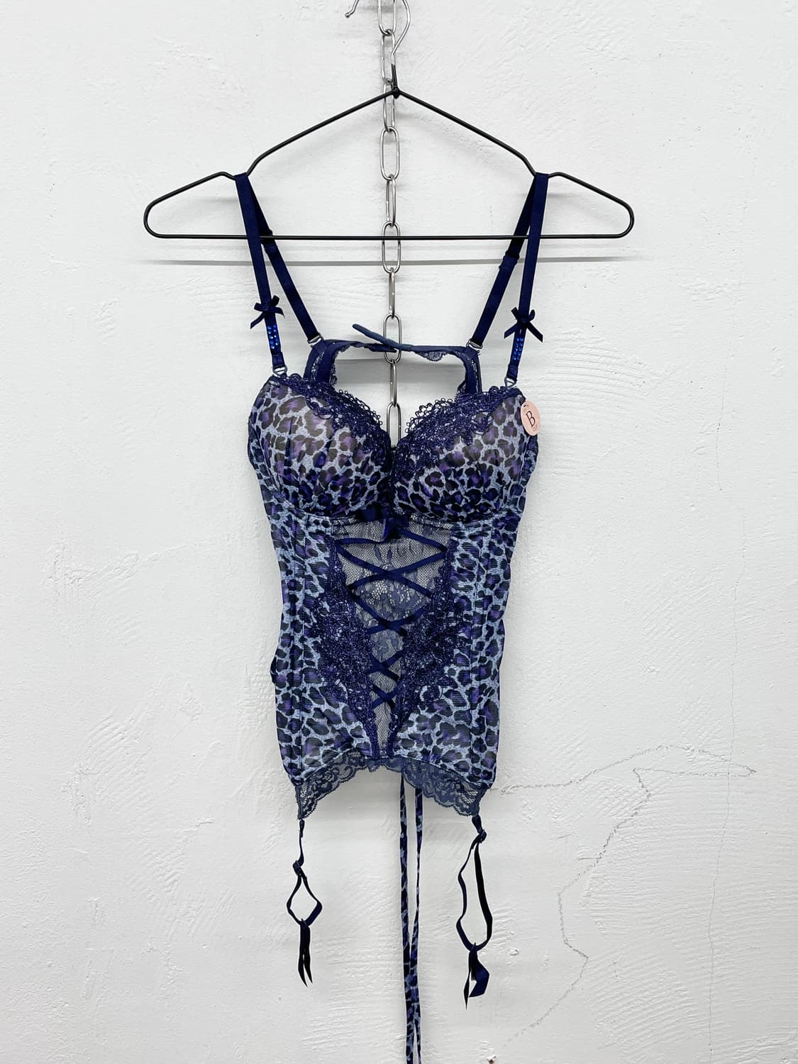 에블린 갸루 레오파드 가터 코르셋 상품이미지4