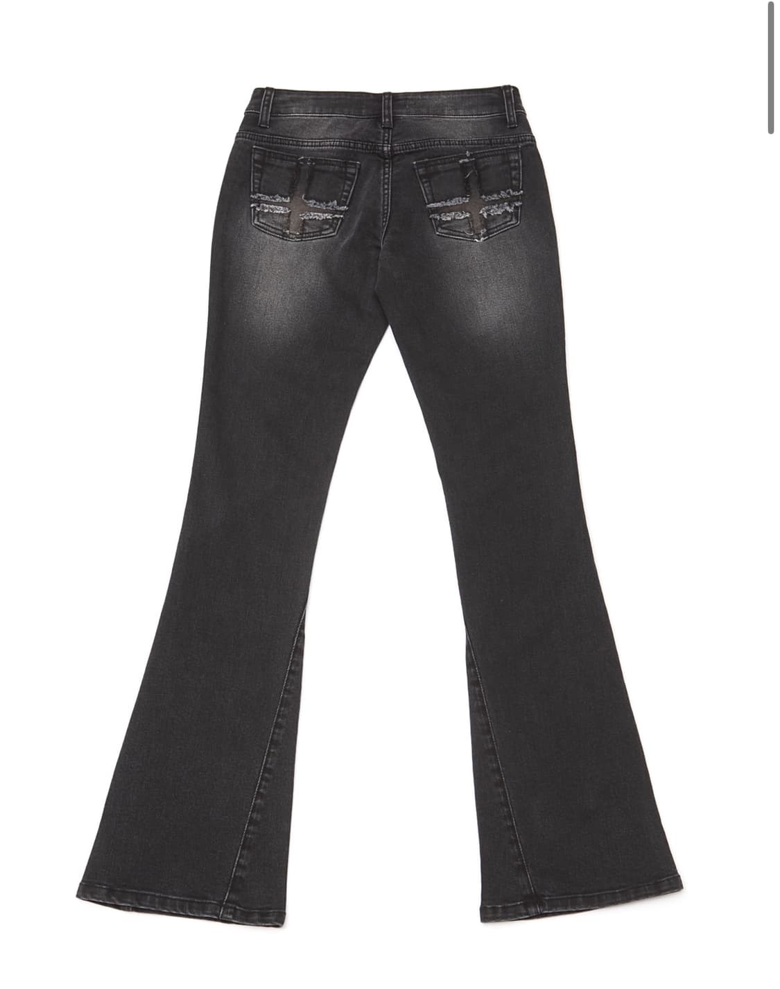 (새상품) CROSS BACK FLARE JEANS BLACK 상품이미지1