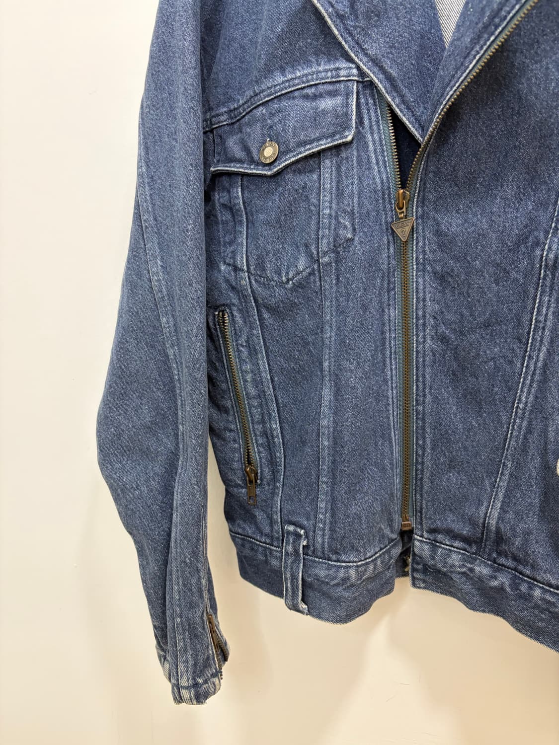 90s 게스 GUESS Georges Marciano 데님 라이더 자켓 상품이미지8