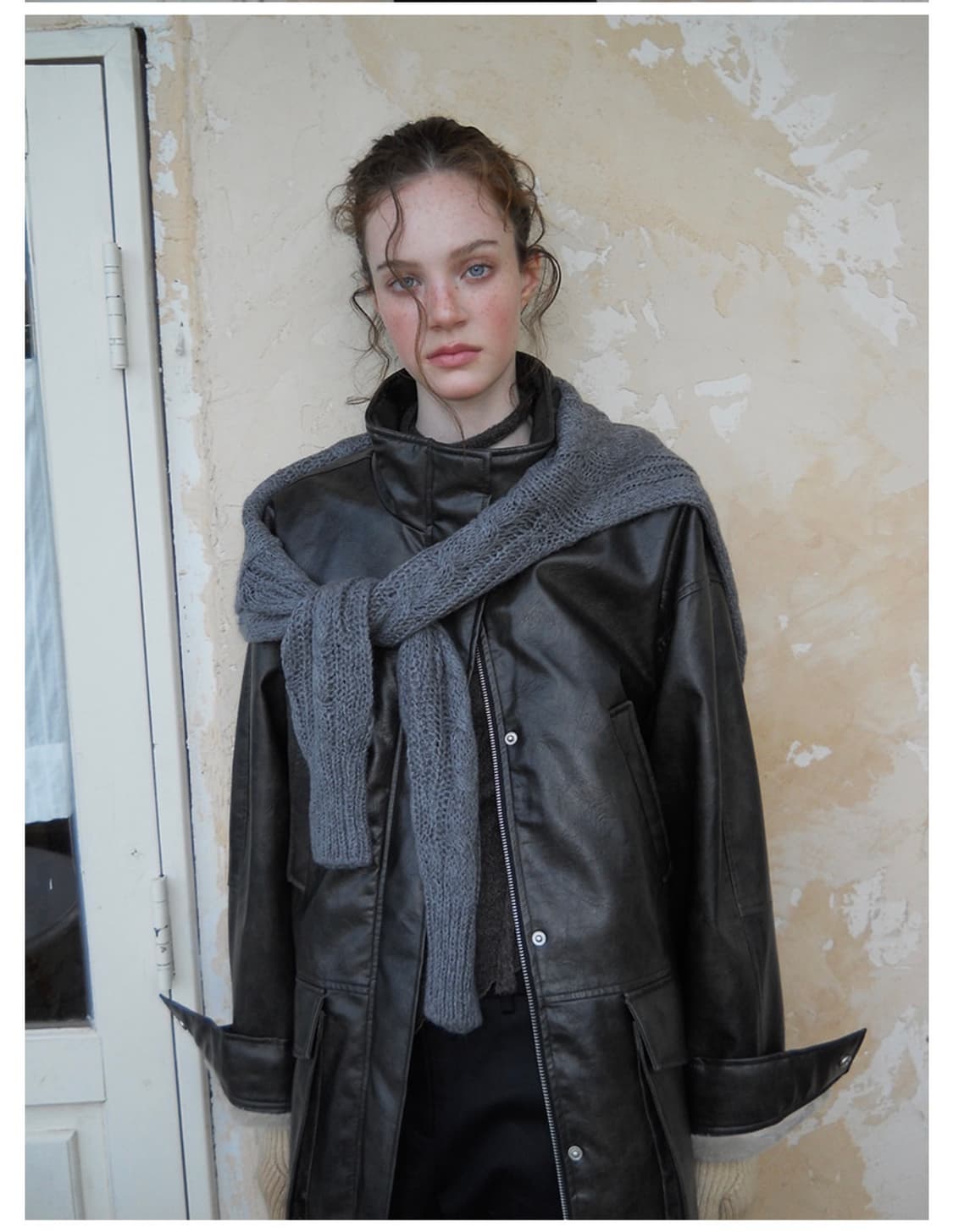 에트몽 레더 퍼 코트  상품이미지3