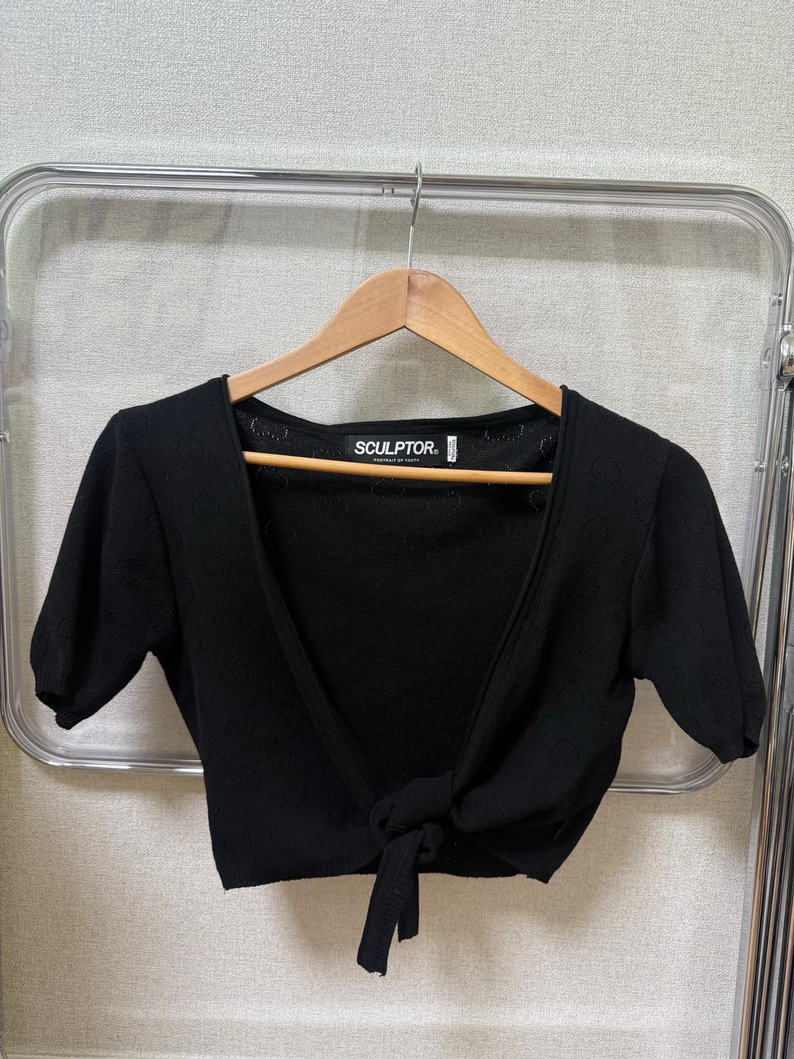 Sculptor 스컬프터 하트 펀칭 니트 가디건 (제니 착용) 상품이미지2