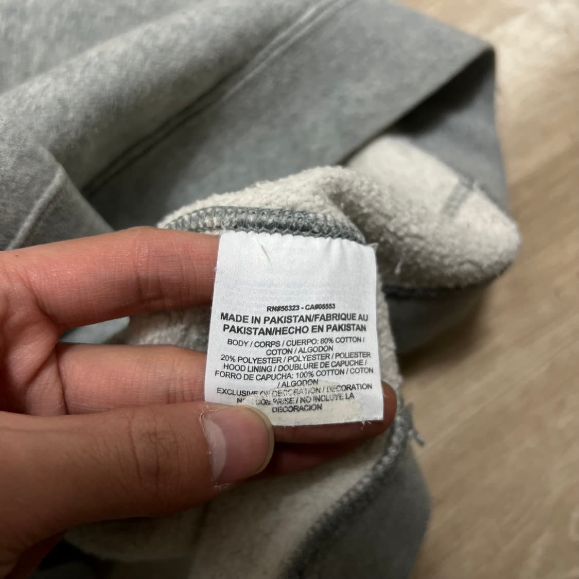 나이키 스우시 로고 기모 안감 후드티 [그레이] M/95 상품이미지6