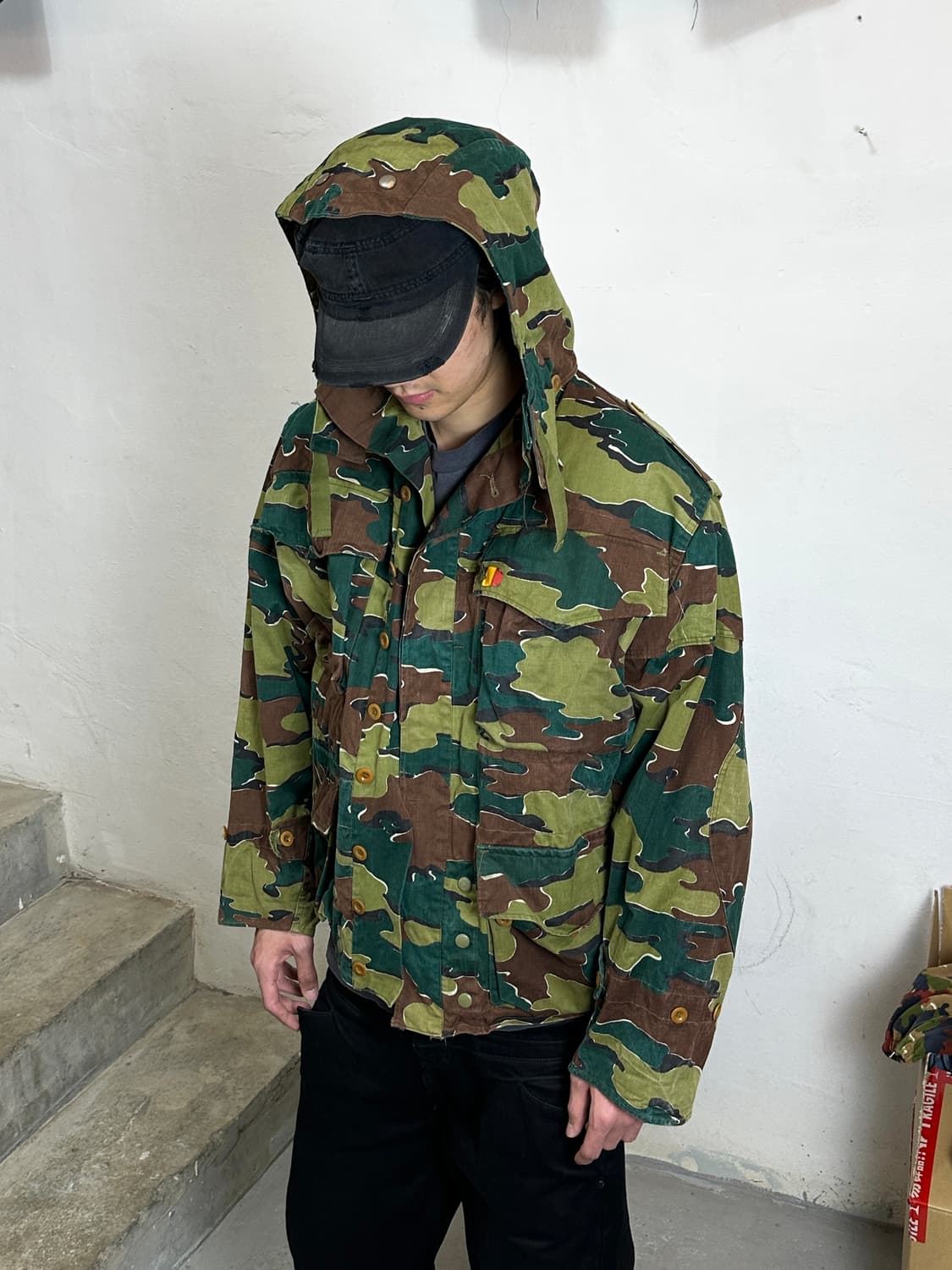 50's 벨기에 밀리터리 카모 필드 자켓 M65 파카 상품이미지4