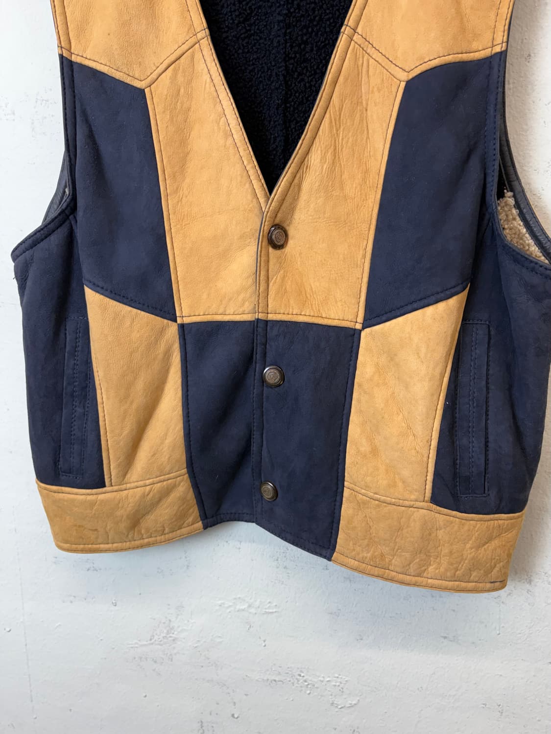 90s 뉴질랜드 빈티지 스웨이드 울 베스트 상품이미지4