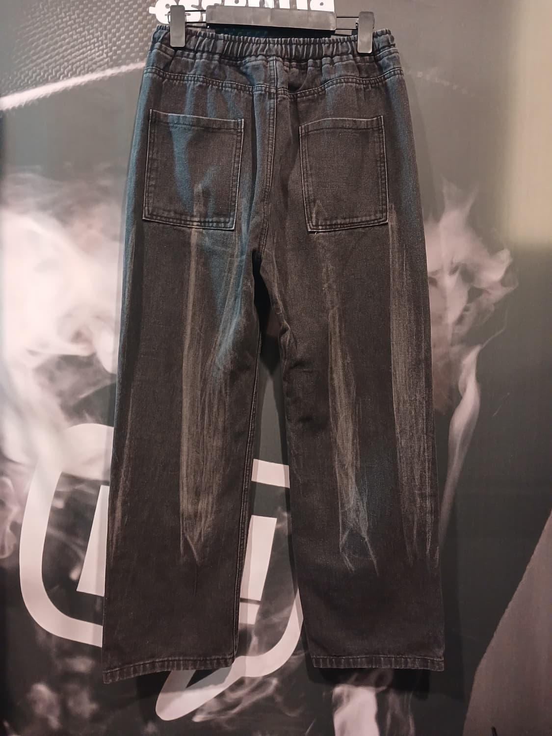 스트릿 빈티지 패턴 밴딩 데님 상품이미지2