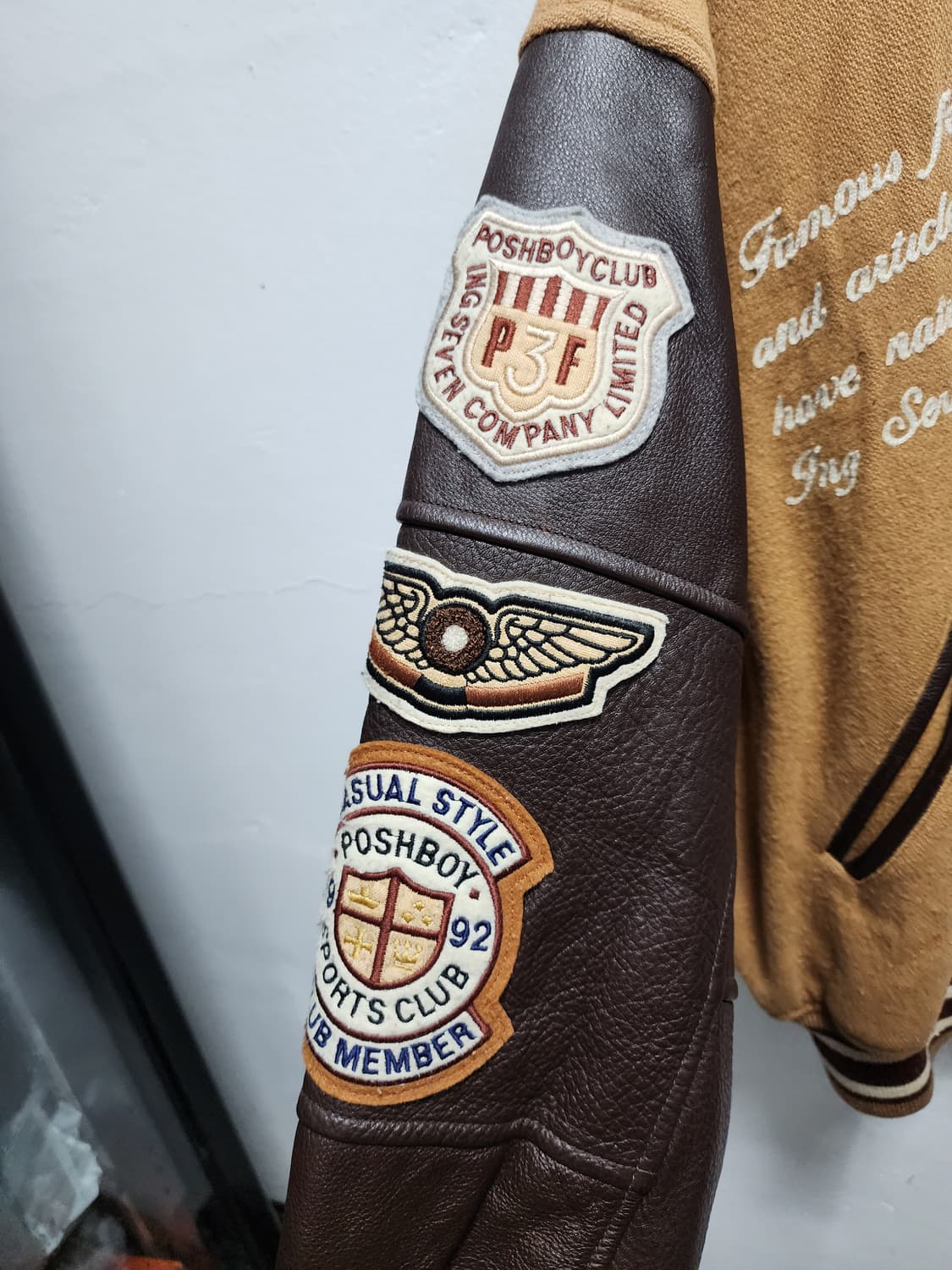 POSHBOY 90s 포쉬보이 WOOL LEATHER 바시티자켓 상품이미지7