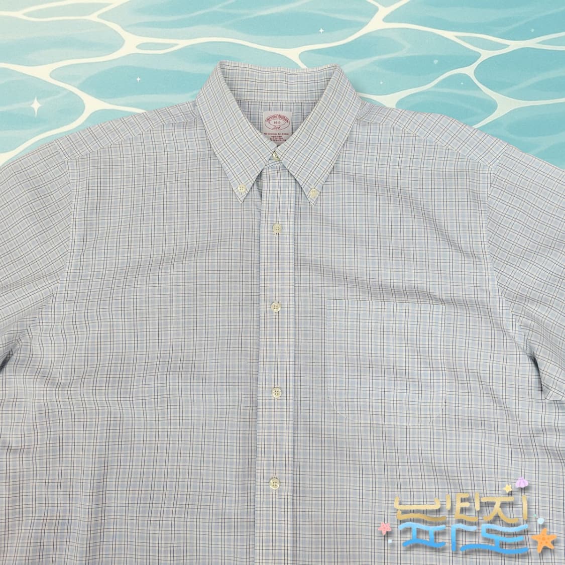 110 Brooks Brothers 브룩스브라더스 논아이언 체크 반팔셔츠 상품이미지2